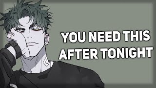 Taller boyfriend gives you gentle aftercare Hair Playing Comfort ASMR Boyfriend [upl. by Beitris]