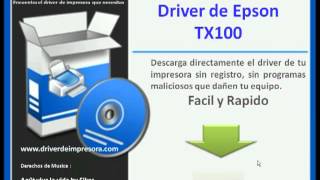 Descargar Driver de epson tx100 Impresor ¿Donde Descargarlo [upl. by Nnaear]