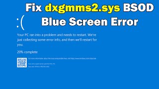 HOW TO Fix dxgmms2sys BSOD Blue Screen Error in Windows 10 or 11 [upl. by Ramberg]