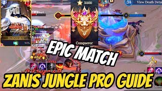 ZANIS JUNGLE PRO GUIDE  EPIC BACKDOOR BATTLE😲  AoV  傳說對決  RoV  Liên Quân Mobile  펜타스톰  伝説対決 [upl. by Lilli]