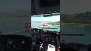 Stunning views landing in Corfu  Kerkira Airport rrair shorts planelanding [upl. by Adin727]