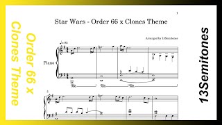 Star Wars  Order 66 x Clones Theme free piano sheets [upl. by Alvarez]