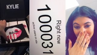 Kylie Jenner cries over LIPKIT being sold out Snapchats [upl. by Ahsillek899]