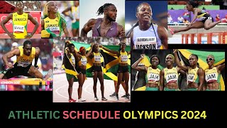 Athletics Schedule Paris Olympics 2024 Jamaica Highlights [upl. by Krall386]