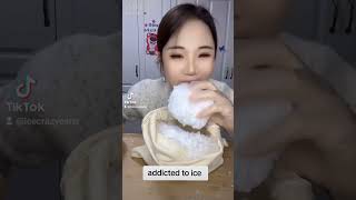 WHITE BAG ICE ASMR FREEZER FROST HUMIDIFIER ICE REFREEZE ICE CRUNCHY [upl. by Amol497]