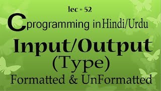 input output type console io file io c programming tutorials [upl. by Cini481]