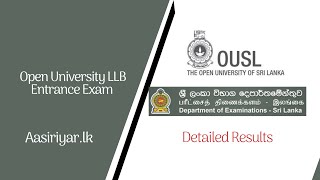 How to Check Open University LLB Entrance Exam 2021 Detailed Result  Aasiriyar LK [upl. by Mcgrody]