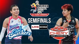 CREAMLINE vs CHERY TIGGO  PVL ALL FILIPINO CONFERENCE SEMI FINALS LIVE SCOREBOARD [upl. by Nichy]