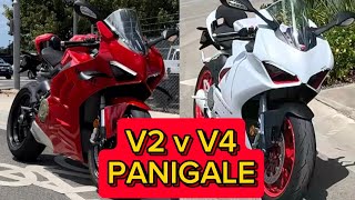 Ducati Panigale V2 vs Panigale V4  Road Test  First Impressions [upl. by Aeel]