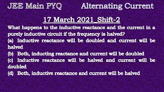 AC25 jeemains Physics alternatingcurrent [upl. by Kelcy59]