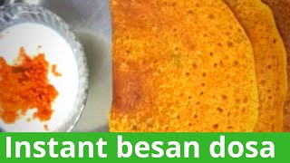 Besan dosa  chikpea dosa  kadle hittina dosa  besan cheela [upl. by Joscelin951]