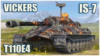 Vickers Light IS7 amp T110E4 • WoT Blitz Gameplay [upl. by Ellatsyrc607]