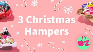 Christmas Gift Ideas 3 Christmas Hampers Budget Hampers Cherryz [upl. by Mosira434]