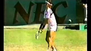 Part 2 Cash vs Pernfors  1986 Davis Cup Highlights [upl. by Hnahym769]