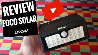 Review Mpow Foco Solar 20 LED Impermeable 1500mAh [upl. by Airdnahs606]