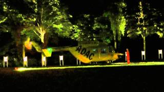 BK117 DHMUS night takeoff from Hospital in Gronau Germany [upl. by Iong245]