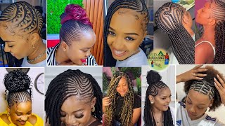 New Braided Design Hairstyles For Black Hair  Knotlesscornrows 1 [upl. by Ticon46]