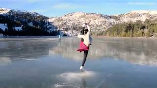 EPIC Figure Skating on FROZEN LAKE [upl. by Lecrad]