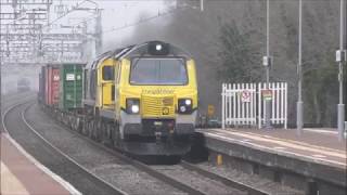 Freight trains at Cholsey amp Swindon 12th January 2018 [upl. by Fairlie531]