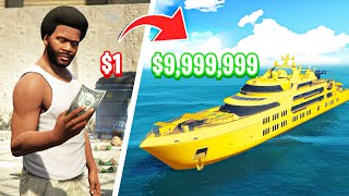 BUYING THE CHEAPEST VS MOST EXPENSIVE BOAT IN GTA 5 [upl. by Aicnilav287]