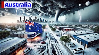 Australia NOW  Massive Hail storm and Tornado hit Brisbane  Queensland today [upl. by Pattie]