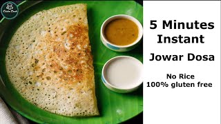 Instant jowar dosa recipe  Jowar dosa recipe  Weight loss Millet Recipe Sorghum recipes  Millets [upl. by Bendick422]