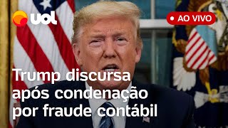 Trump discursa ao vivo após ser condenado por fraude contábil veja pronunciamento em inglês [upl. by Ardek]