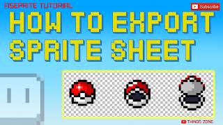 Aseprite Tutorial How to Export Sprite Sheet Cómo exportar hoja de Sprite Pixel Art [upl. by Neala768]