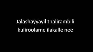 Jalashayyayil Thalirambil  Karaoke  English Lyrics [upl. by Denbrook]