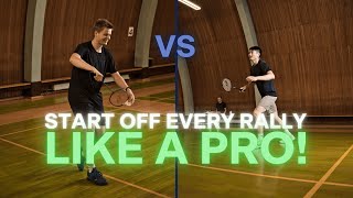 The BEST TIPS to Start a Rally in Badminton Singles [upl. by Loftis139]