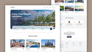 Design a Responsive Hotel Booking Website using HTML and CSS  StepbyStep Tutorial [upl. by Hiamerej984]