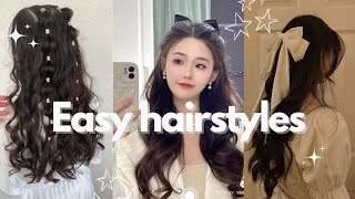 6 easy hairstyles ✨ hairstyle fypシ viral explore views [upl. by Ariaj]