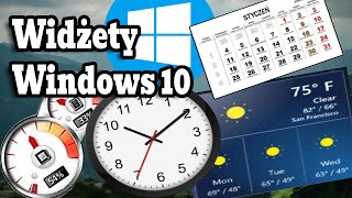 Widżety na pulpit w Windows 10 gadżety Kalendarz zegar notatki widget win 10 darmowe [upl. by Ynner]