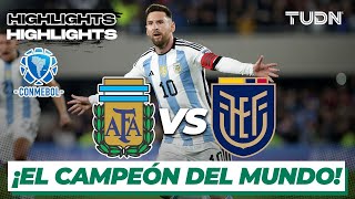 ¡Con GOLAZO de Messi  HIGHLIGHTS  Argentina vs Ecuador  CONMEBOLEliminatoria 2023  TUDN [upl. by Ymereg]