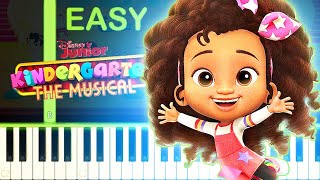 KINDERGARTEN THE MUSICAL THEME  EASY Piano Tutorial [upl. by Llemert]