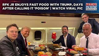 Donald Trump Musk And RFK Jr Enjoy Fast Food Days After Calling It Poison  Watch Viral Picture [upl. by Hildegard]