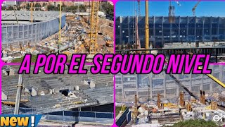 🔴OBRAS CAMP NOU11 de Marzo⚠️Avanzado el segundo nivel con más columnas de hierro [upl. by Orat]