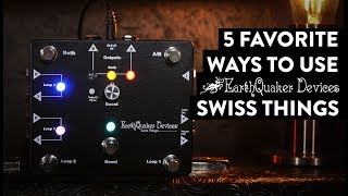 EarthQuaker Devices Swiss Things Pedalboard Reconciler Demo  in stereo [upl. by Nauqad872]