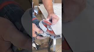 Tile edge cutting in 45 degree tilelevelingsystem tileshop construction [upl. by Sirois11]