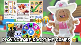 Playing FAKE Adopt Me games on Roblox 😭  Roblox Adopt Me [upl. by Atsocal]