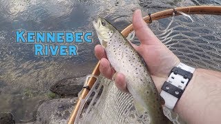 Ep124 Fishing High Water for Trout Kennebec River Maine [upl. by Araminta]