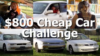 800 CHEAP CAR CHALLENGE Forcing Three 800 College Cars to Compete Grumpy Monkey 800 Challenge [upl. by Ardella]