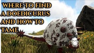 Where To Find A Doedicurus  How To Tame A Doedicurus  Ark  the island [upl. by Ingunna]