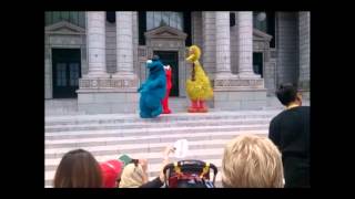 Sesame Street Live 2014 Gang singing at USS  sesame street theme song by sesame street Elmo [upl. by Hayila]