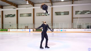 US Olympic Pair Team Ashley CainGribble amp Timothy LeDuc practice their 2022 Free Skate July 21 [upl. by Hatti]