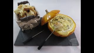 Recette de fondue de Camembert en coque de courge [upl. by Holle]