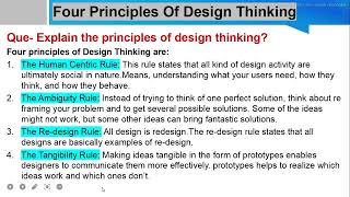 Principles Of Design Thinking  The Human Centric Rule Ambiguity ReDesign Tangibility Rule [upl. by Richella]