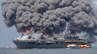 1 MINUTE AGO The Russian aircraft carrier was blown to pieces by a US Atacsm missile attack [upl. by Theresita]