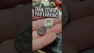 Cowboy Hat Earrings heading out on the range coin coinjewelry cowboy handmade handmadejewelry [upl. by Malkin422]