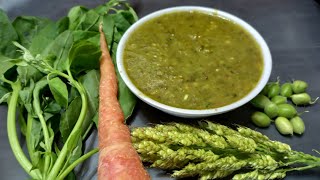 पारंपारिक पद्धतीने बनवा भोगीसाठी आमटीच्या भाजीचा गरगट्टा  How To Make chakvat Bhaji Gargata [upl. by Salita]